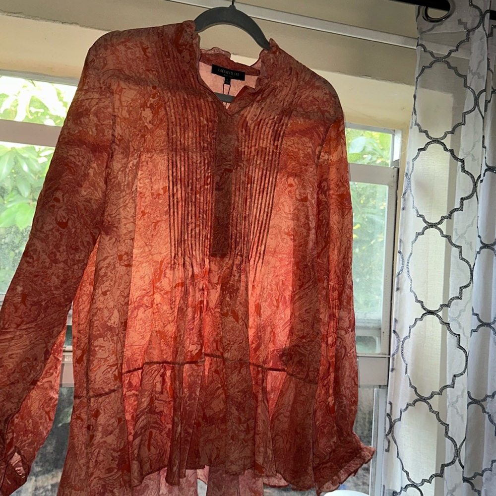 Lafayette 148 NY Floral flowy blouse